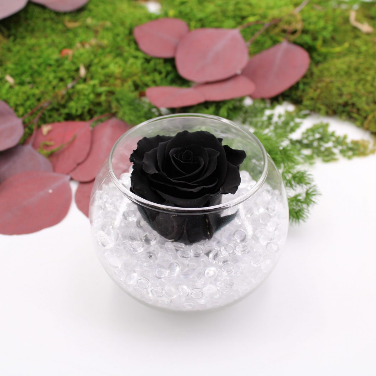 Bouton de rose éternelle Noir