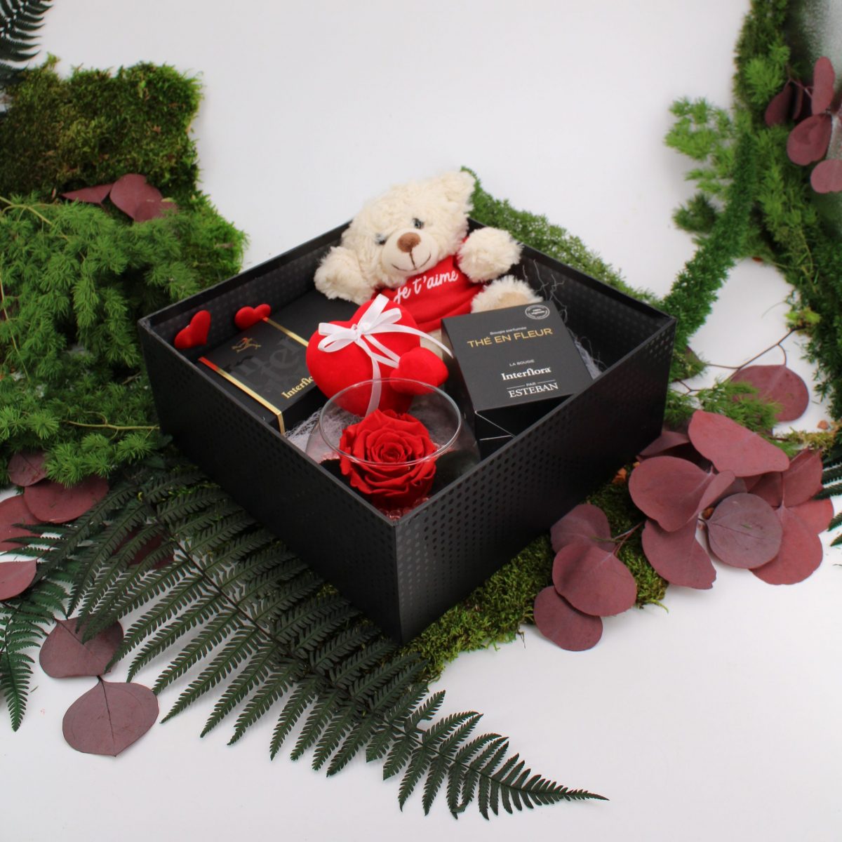 Coffret surprise Saint Valentin noir et rouge