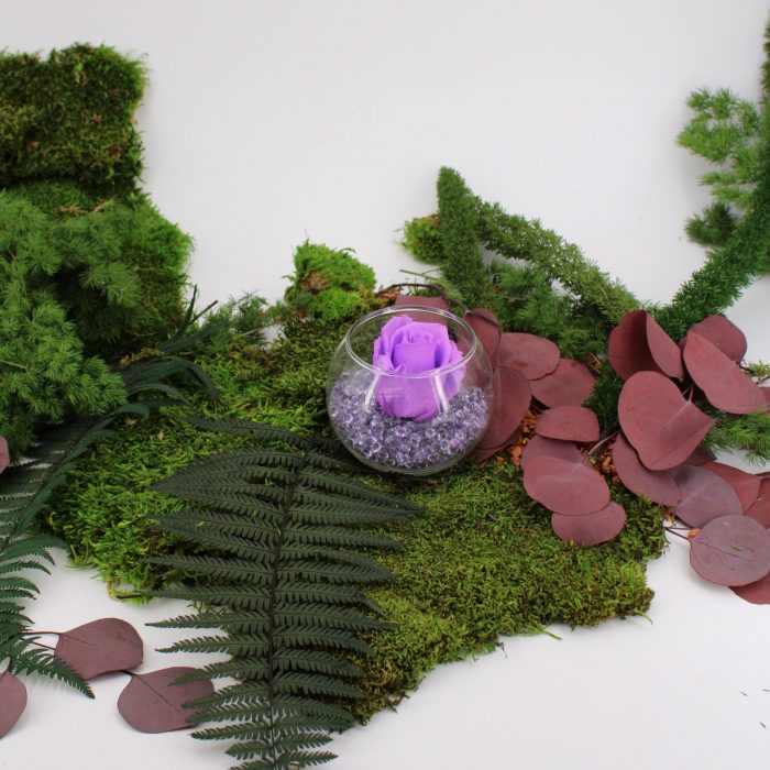 Bouton de rose éternel violet 2