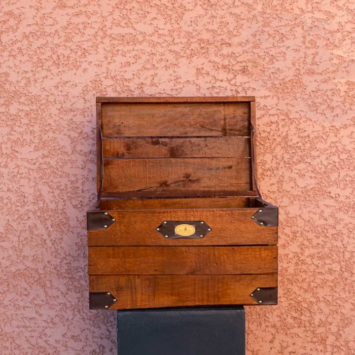 Coffre en bois vintage taille 1 – Image 2
