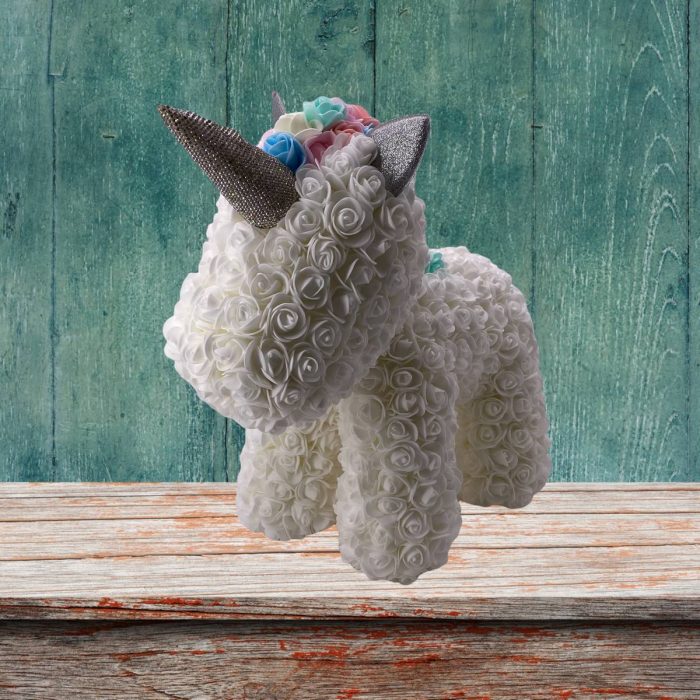 Licorne mousse blanche