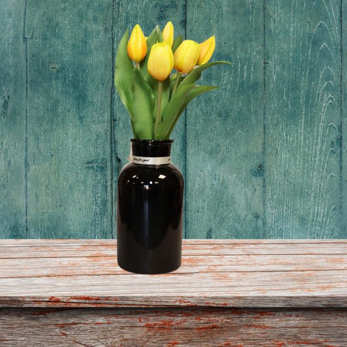 Bouquet de tulipes artificielles jaune