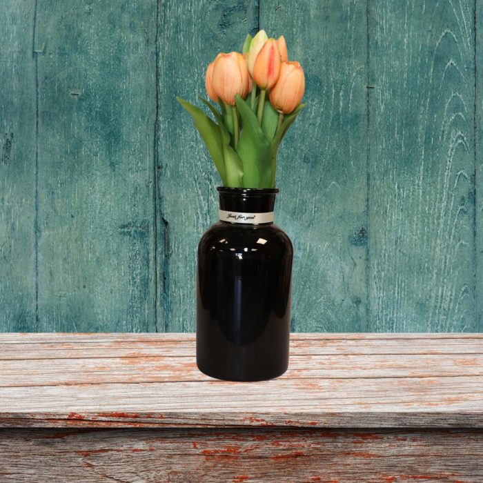 Bouquet de tulipes artificielles orange