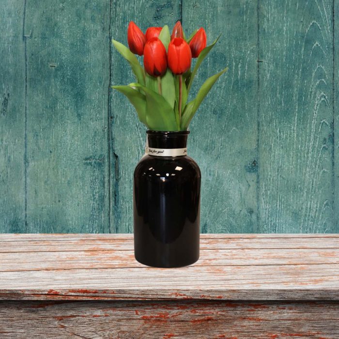 Bouquet de tulipes artificielles rouge
