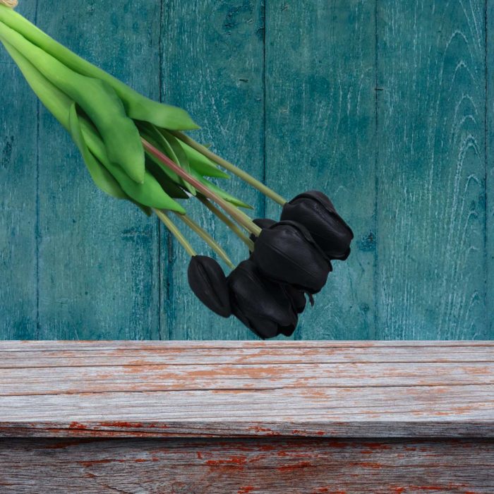 Botte de tulipes artificielles noire