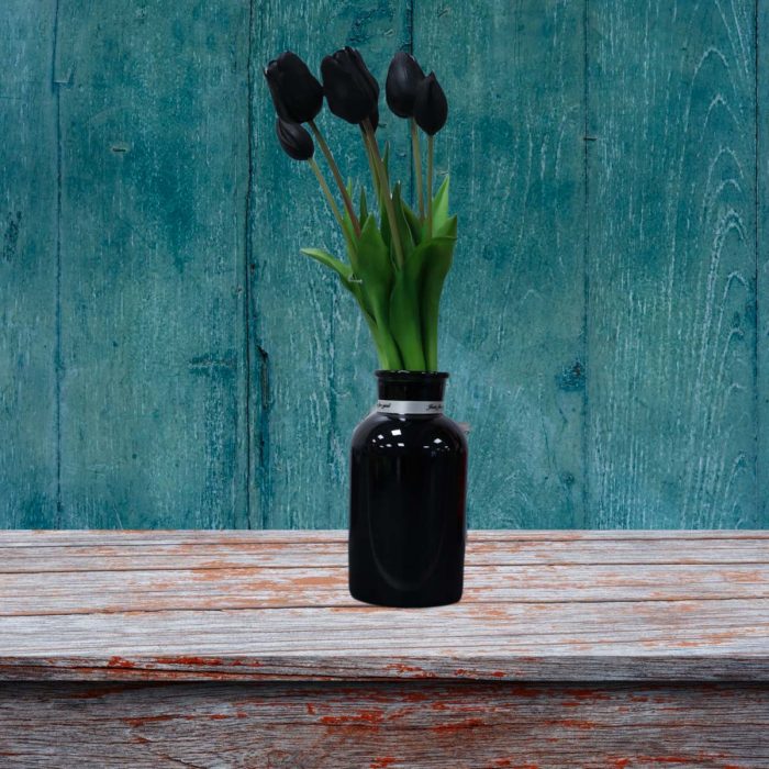 Botte de tulipes artificielles noire – Image 2