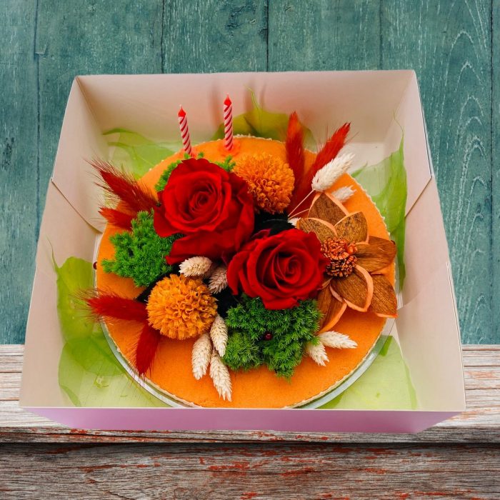 Gâteau de fleurs séchées