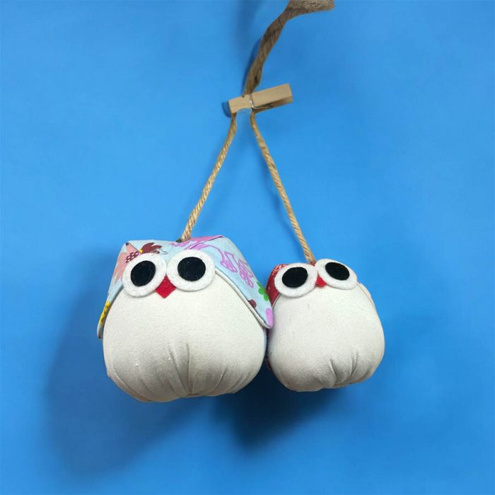 Couple de chouettes porte-clés