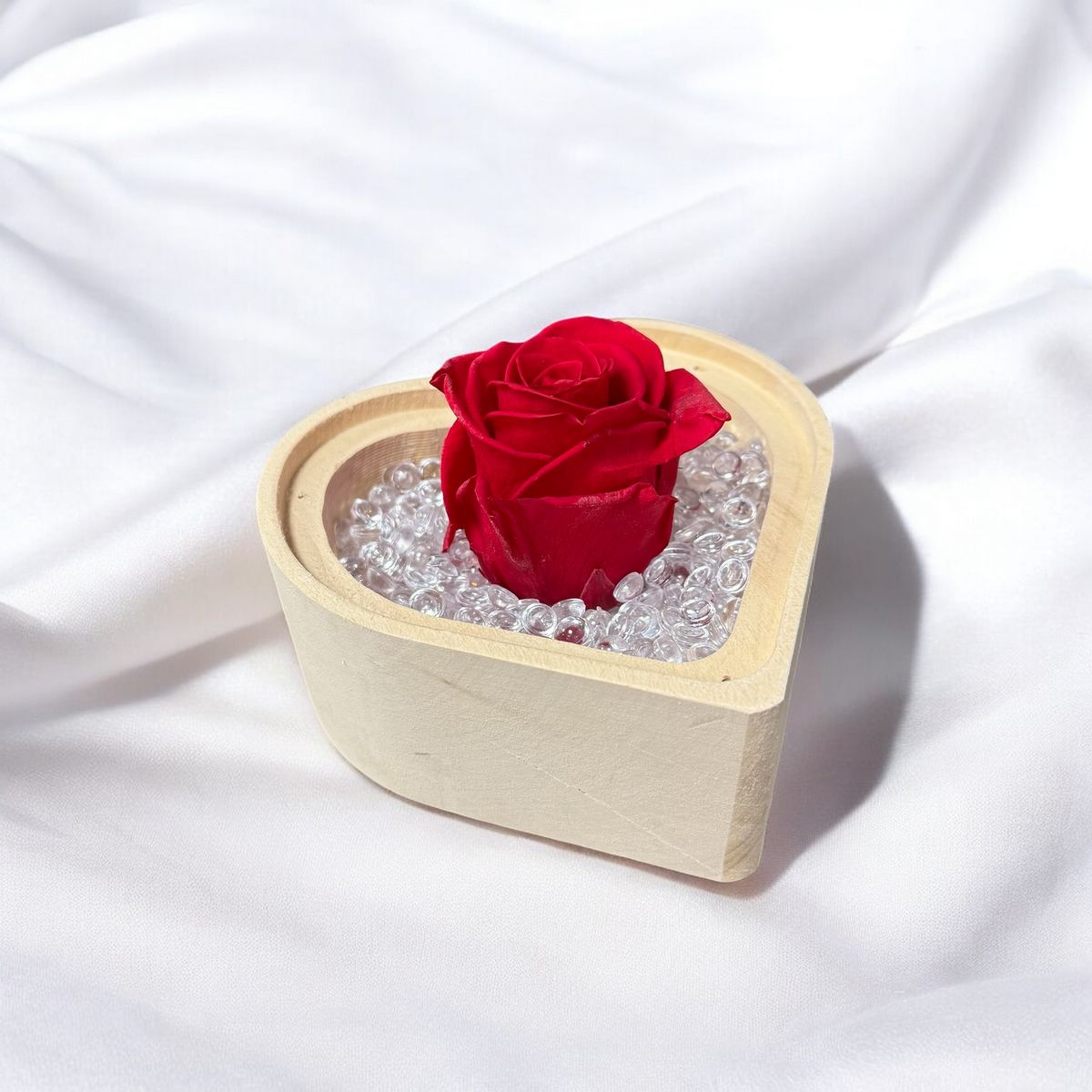 Cœur bois rose éternelle rouge – Image 2