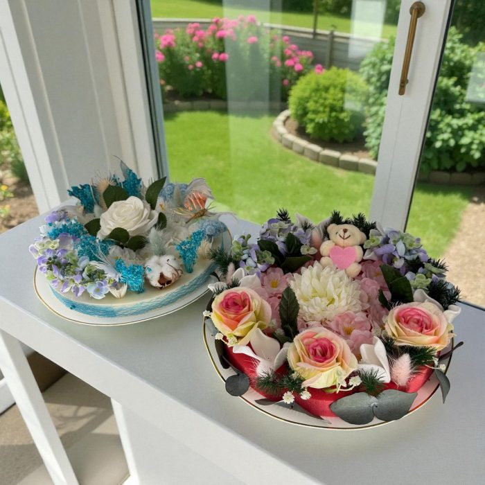 gâteau de fleurs séchées XL